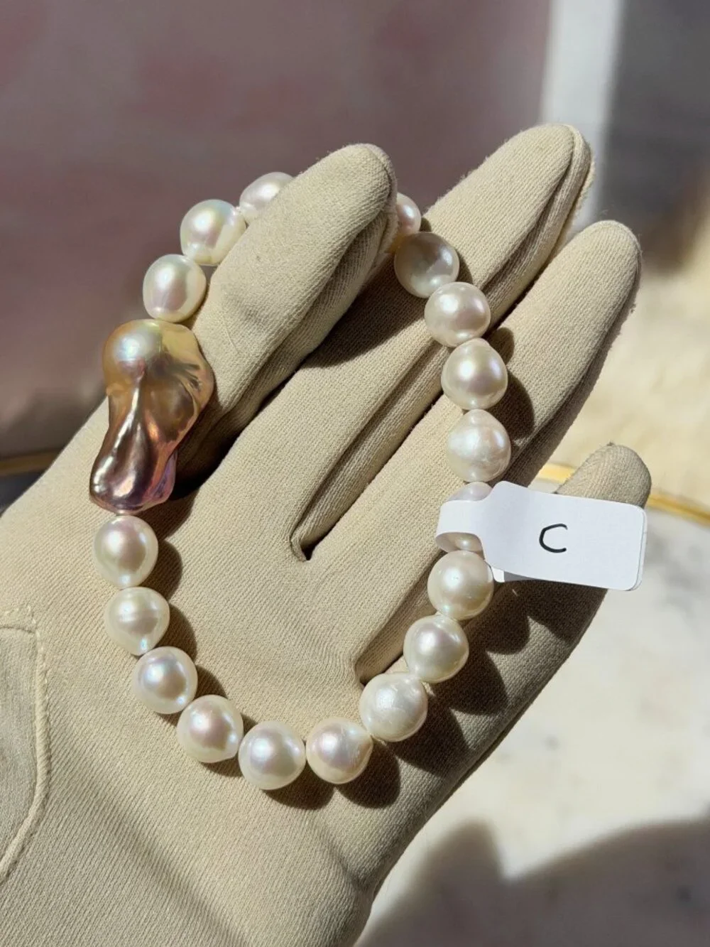 Mermaid Pearl Beaded Bracelet with Freshwater Baroque & Chinese Akoya Pearls